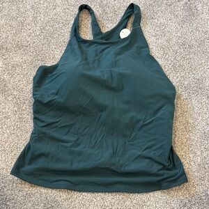 CALIA by Carrie Underwood Dark Green Swim Tank Top
